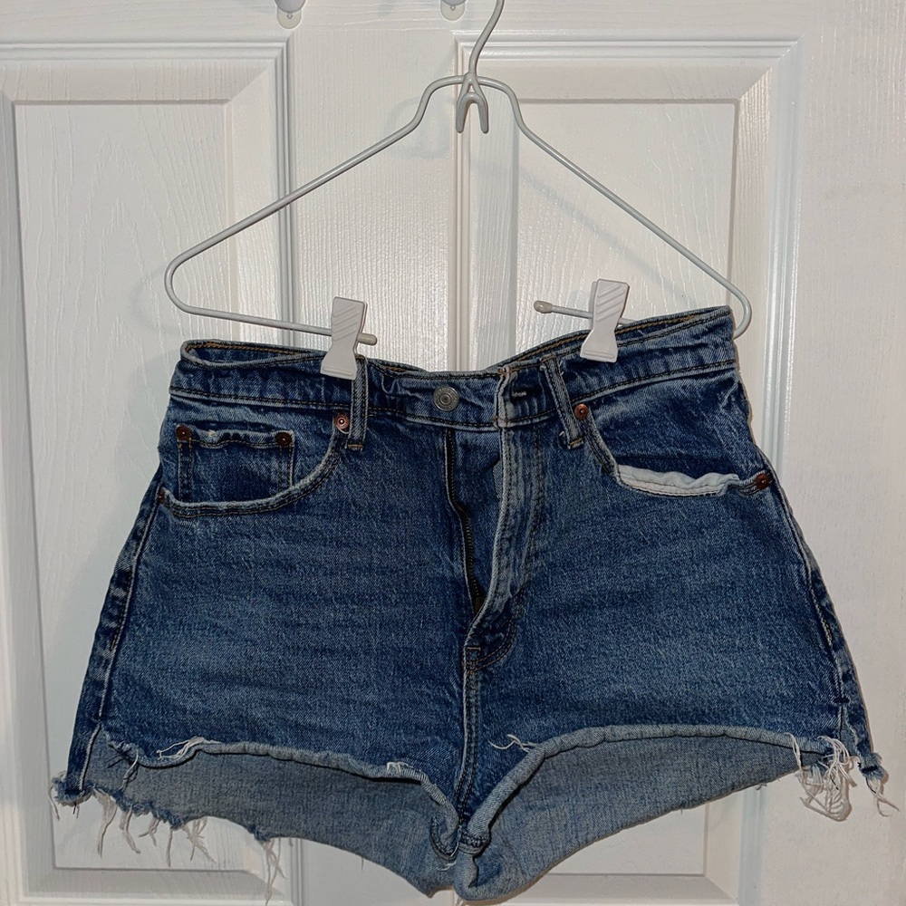 Abercrombie & Fitch Dark Blue Jean Shorts